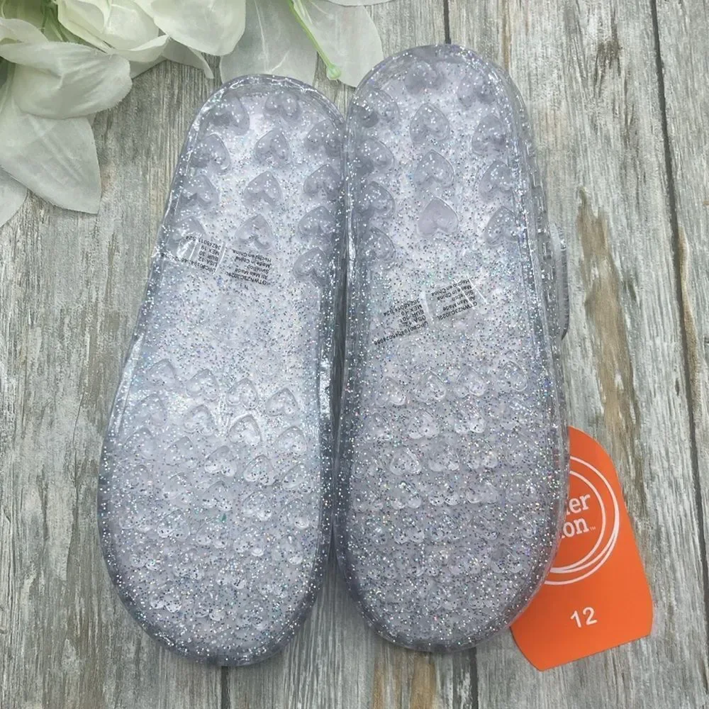 Toddler Girls Butterfly Jelly Flat Sandal Shoes Size 12